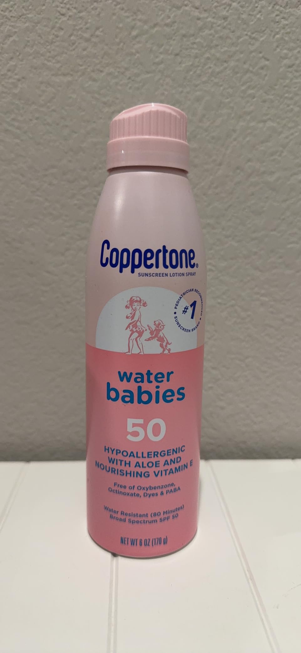 Coppertone WaterBabies Sunscreen Spray SPF 50, Spray On Sunscreen for Babies, Water Resistant, Pediatrician Recommended, 6 Oz, Pack of 2 customer photo 2
