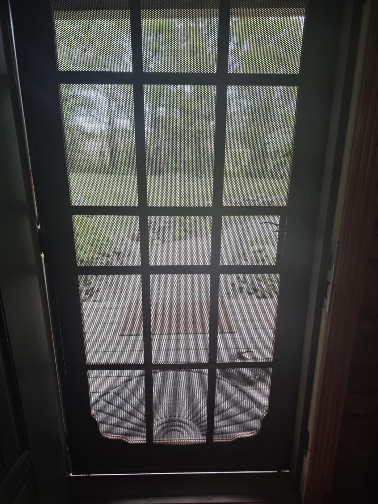 Prime-Line 3809BZ3068-I-WF Woodguard Steel Security Door - Traditional Screen Door Style with the Strength of a Steel Security Door - Steel and Wood Construction, Non-Handed, Bronze customer photo 1