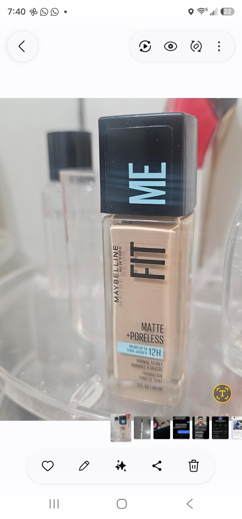 Maybelline Fit Me Matte + Poreless Liquid Oil-Free Foundation Makeup, Natural Beige customer photo 1
