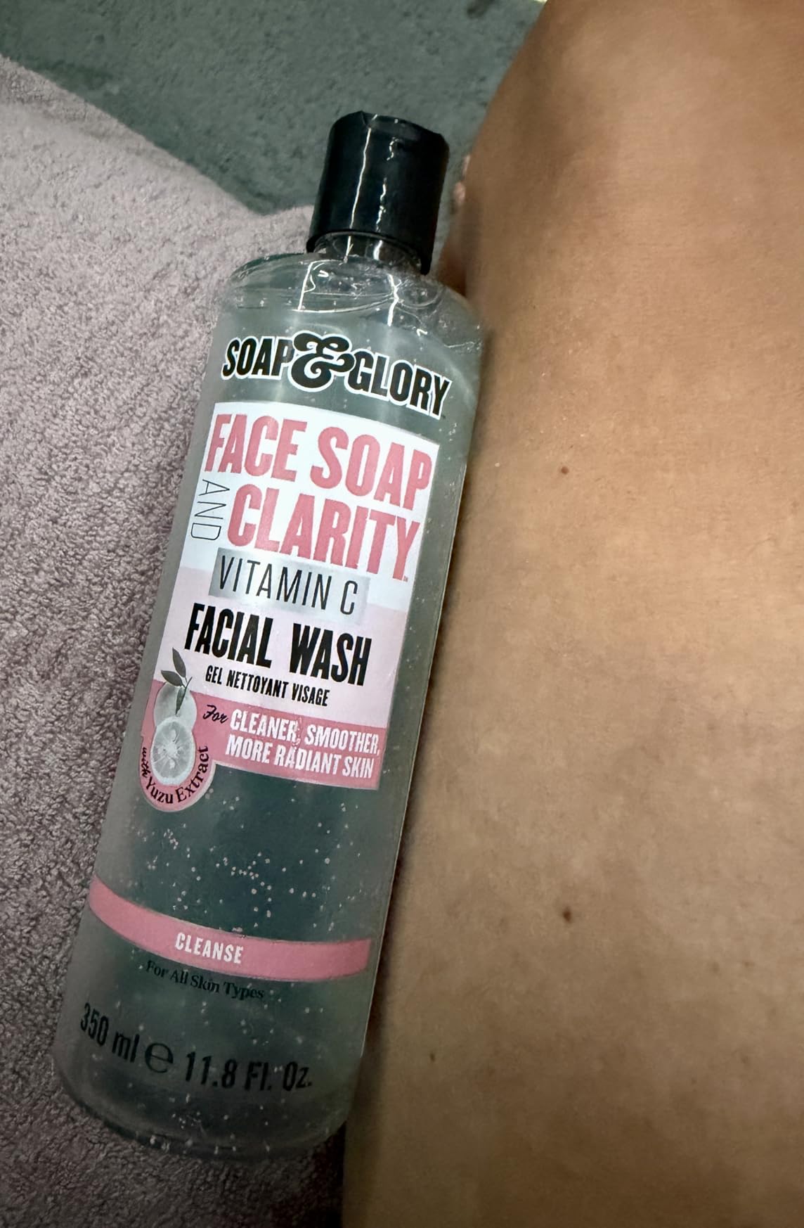 Soap & Glory Face Wash with Vitamin C - 3 in 1 Brightening Facial Cleanser, Makeup Remover & Face Exfoliator - Deeply Cleanses, Purifies & Hydrates for Radiant, Smooth Skin, 11.8 fl oz customer photo 2