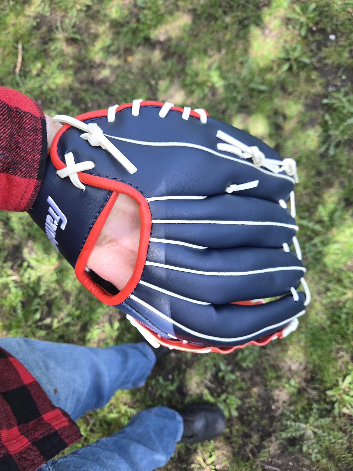 Franklin Sports Field Master Baseball + Softball Glove - Field Master Adult + Youth Baseball + Softball Mitt - Men's + Women's Gloves - Right Hand Throw customer photo 1