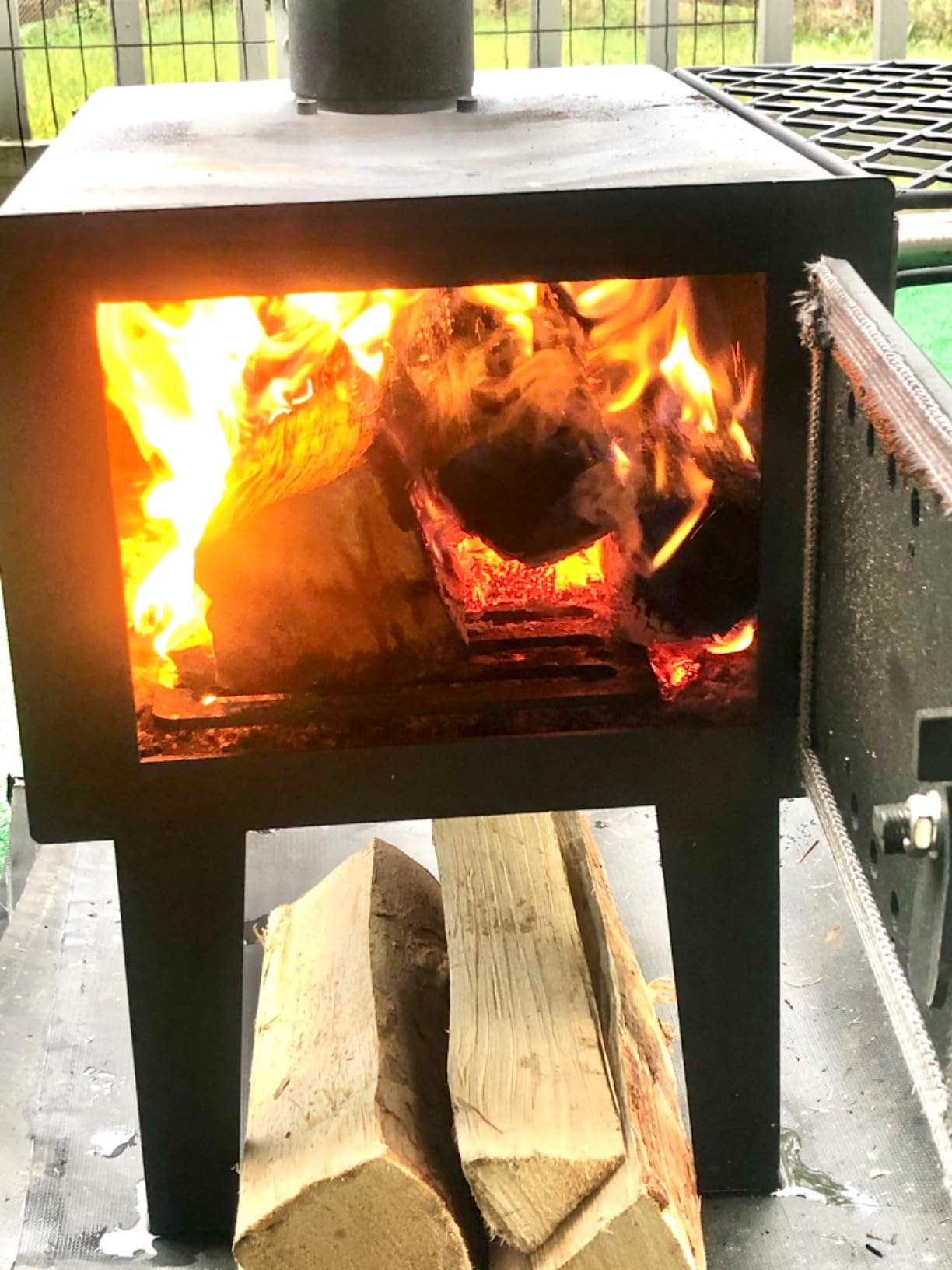 Guide Gear Outdoor Wood Burning Stove; Portable with Chimney Pipe for Cooking and Camping customer photo 1