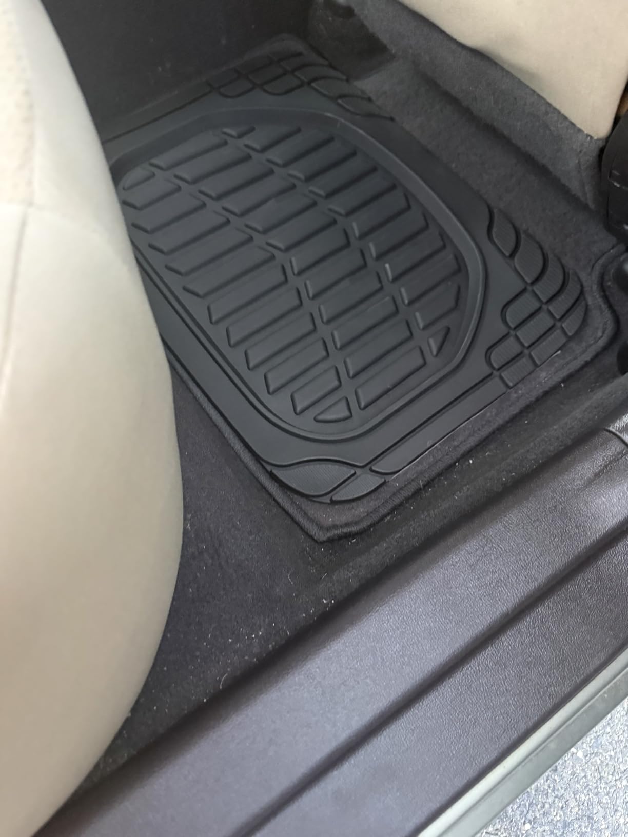 Motor Trend FlexTough Floor Mats for Cars, Black Deep Dish All-Weather Car Mats, Waterproof Trim-to Fit Automotive Floor Mats for Cars Trucks SUV, Universal Floor Liner Car Accessories customer photo 2