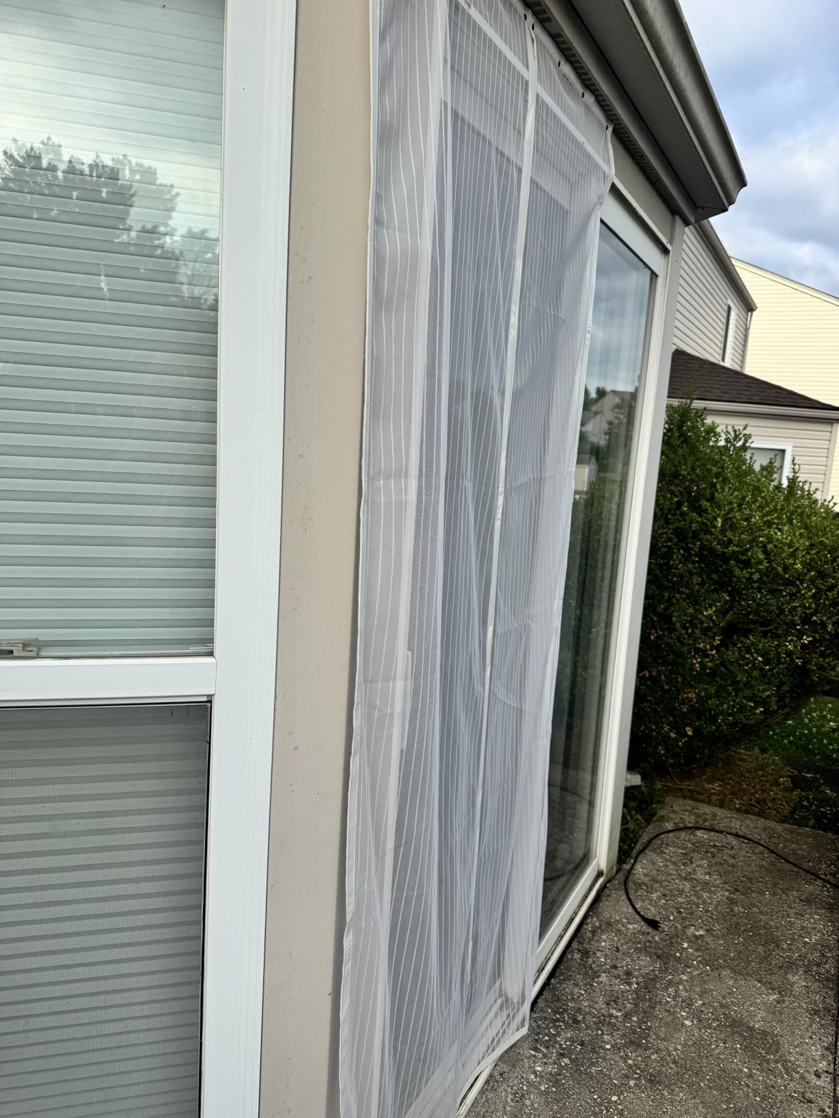 Flux Phenom Magnetic Screen Door - Bugs Out, Breeze in - 9min Install Auto-Sealing Heavy Duty Double Stitched Mesh, 52 Magnets, Hands Free Sliding & Patio Doors Net, Pet & Kid Friendly, 38 x 82 Inch customer photo 2