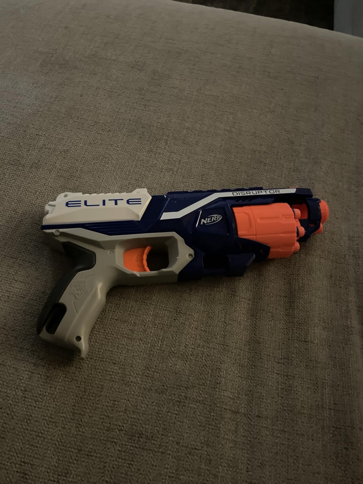 Nerf Disruptor Elite Blaster - 6-Dart Rotating Drum, Slam Fire, Includes 6 Official Nerf Elite Darts - for Kids, Teens, Adults (Amazon Exclusive) customer photo 1