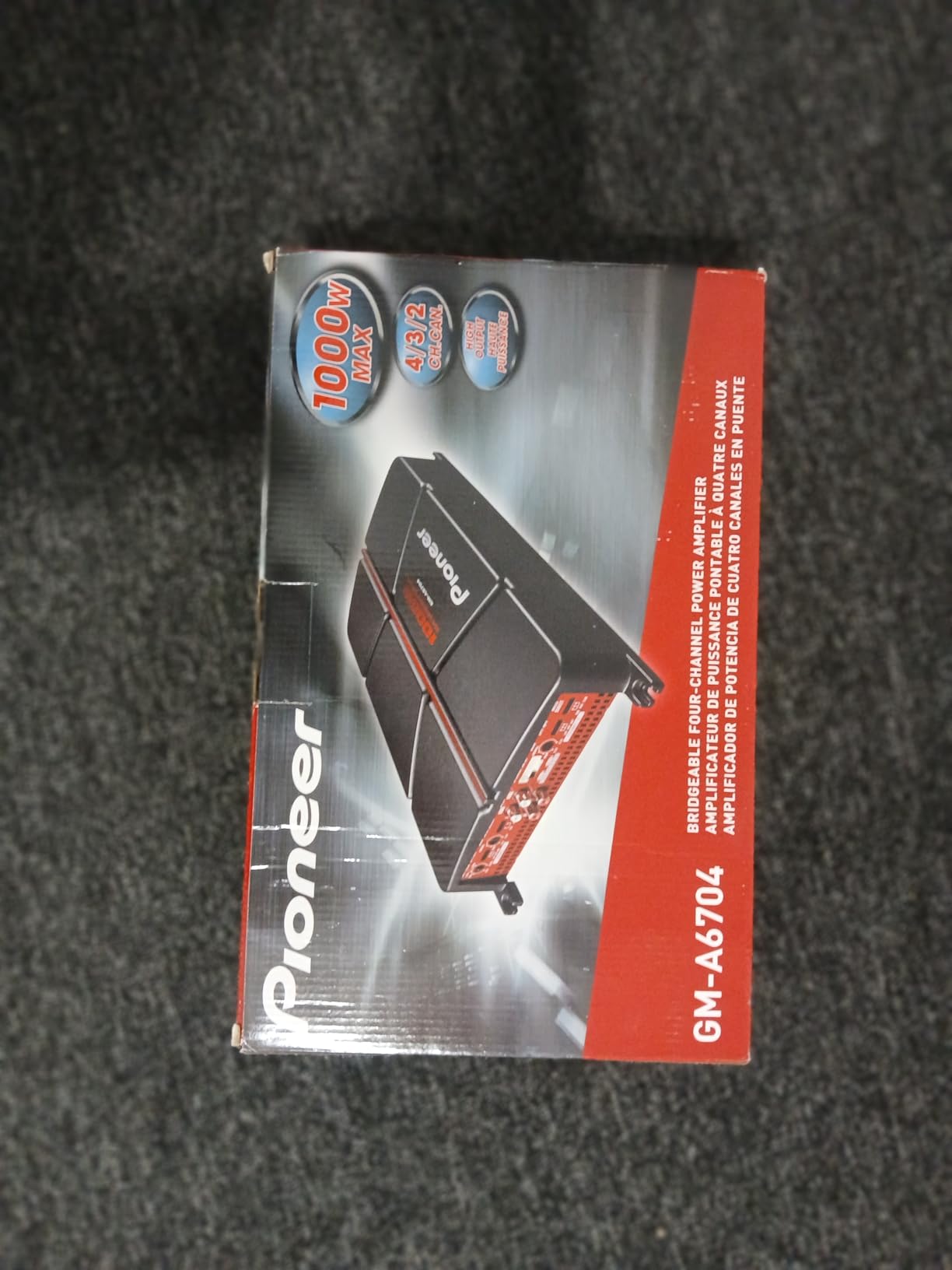 Pioneer GM-A6704 4-Channel Car Amplifier - 1000W Max, Class AB, Bridgeable Design, Bridgeable, High-/Low-Pass Filters customer photo 1