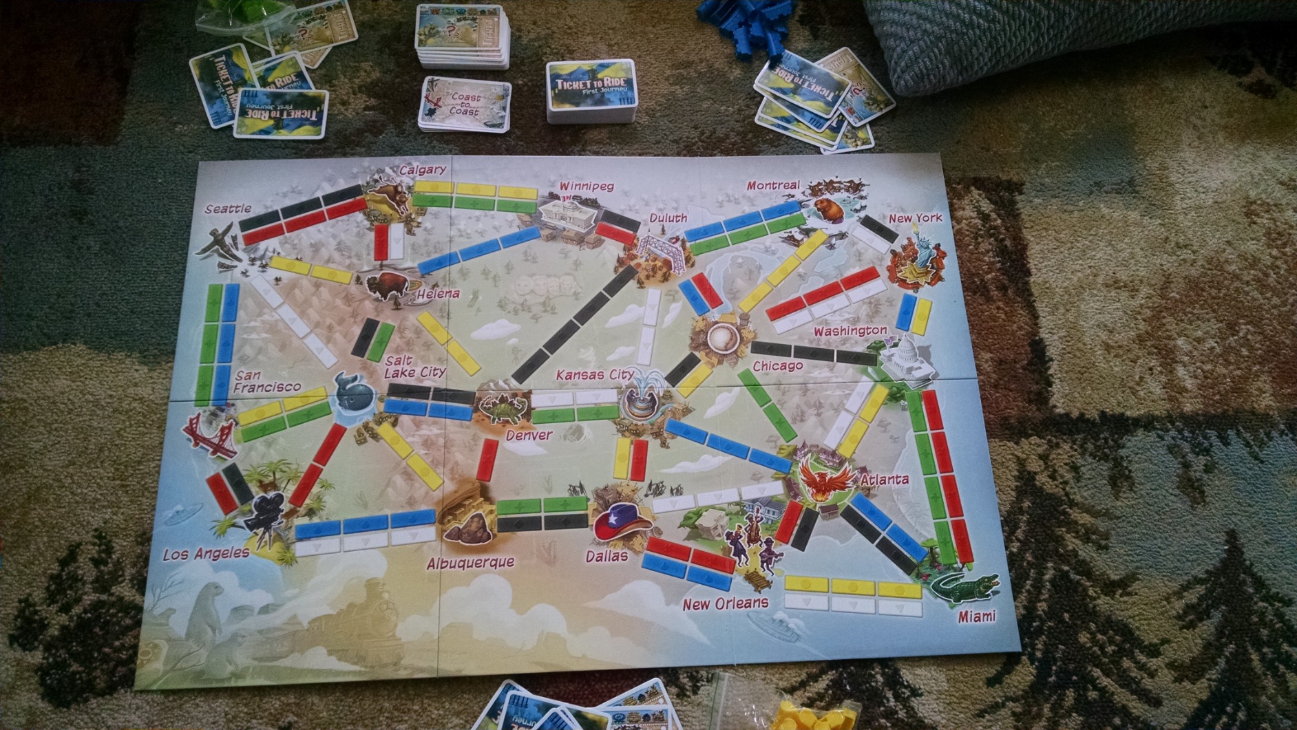 Ticket to Ride First Journey - Kids Train Board Game for Families, Strategy for Children, Board Games for Kids, Family Fun for Children & Families, 2-4 Players Ages 6+, 15-30 Min customer photo 2