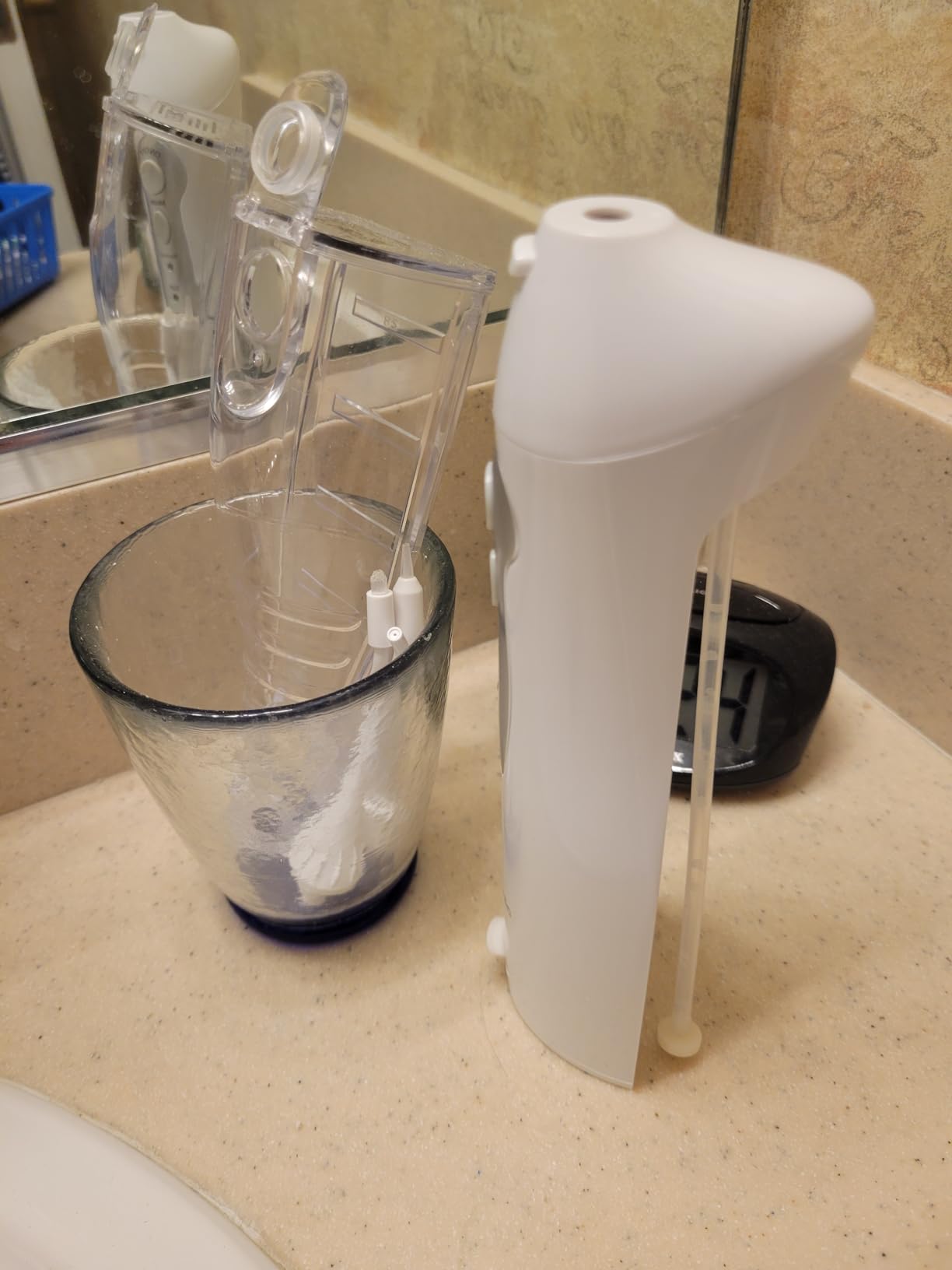 AquaSonic Aqua Flosser - Cordless Rechargeable Water Flosser for Teeth - Waterproof, Portable Oral Irrigator for Dental Cleaning with 5 Jet Tips - Braces Home Travel customer photo 1