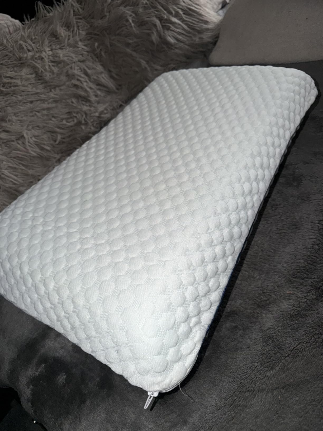 Weekender Gel Memory Foam Pillow - Standard Size - 1-Pack - Medium Firm Feel - Neck and Shoulder Support - Side & Back Sleepers - Home, Hotel, & Hospital Essentials - CertiPur Certified customer photo 2