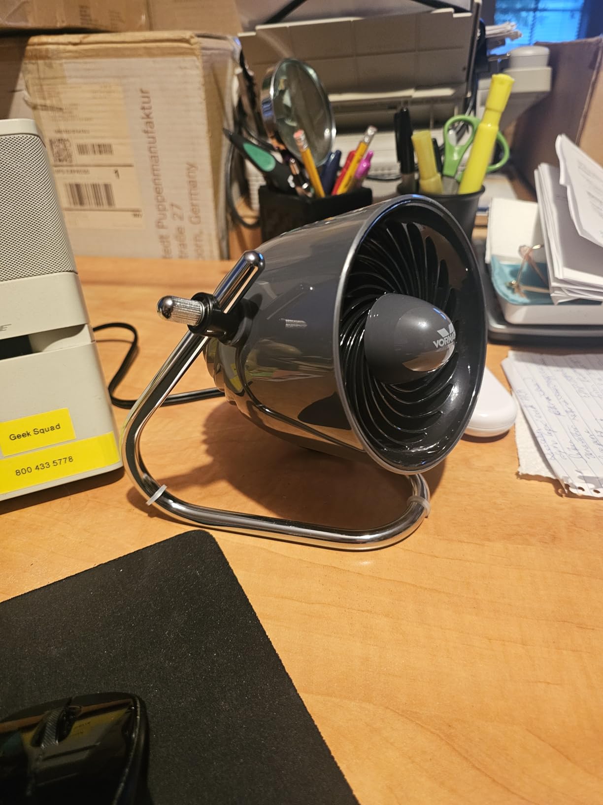 Vornado Pivot Personal Air Circulator Fan, 6-inch, Quiet Portable Travel Fan, 3 Speeds, Storm Gray customer photo 2