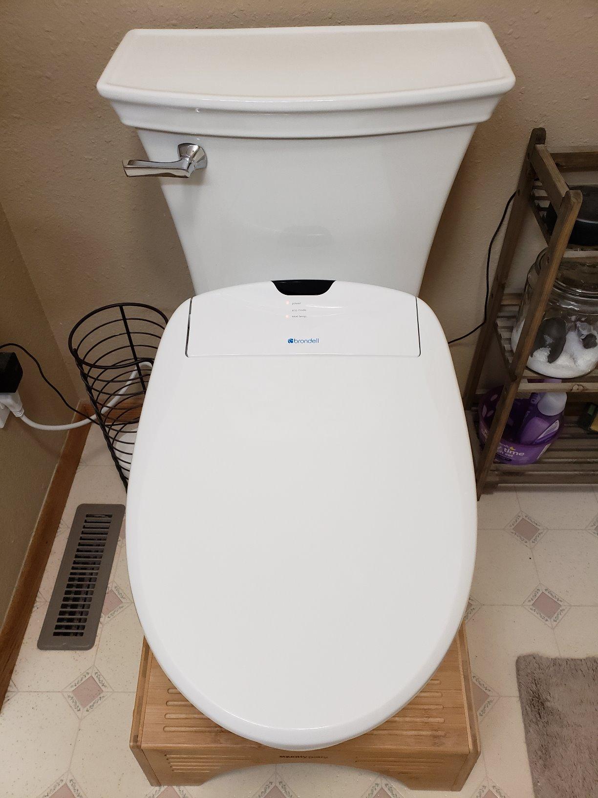 Brondell Bidet Toilet Seat S1400, Smart Toilet Seat, Dual Stainless-Steel, Self-Cleaning Nozzle With Clean Plus Technology, Endless Warm Water Bidet, Warm Air Dryer-Nightlight, Heated Seat, Elongated customer photo 2