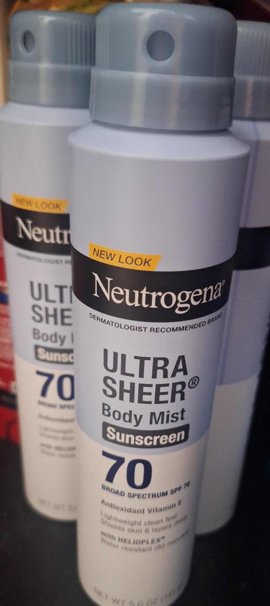 Neutrogena Ultra Sheer Dry Touch Sunscreen Spray SPF 70, Broad Spectrum UVA UVB Protection, Lightweight Water Resistant, 3-pack of 5 oz customer photo 1