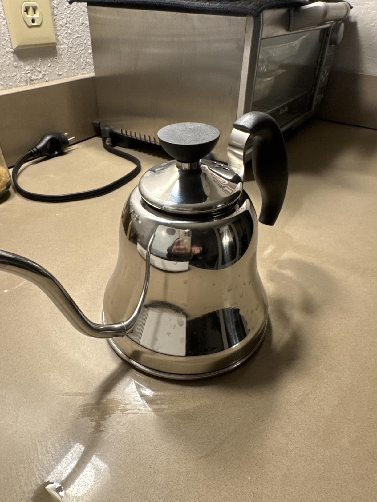 Tea Kettle for Stovetop, Barista's Choice Gooseneck Pour Over with Flow Control, Food Grade Stainless Steel Water Kettle, Tea Pot for Home & Kitchen - Small 28oz, Silver customer photo 1