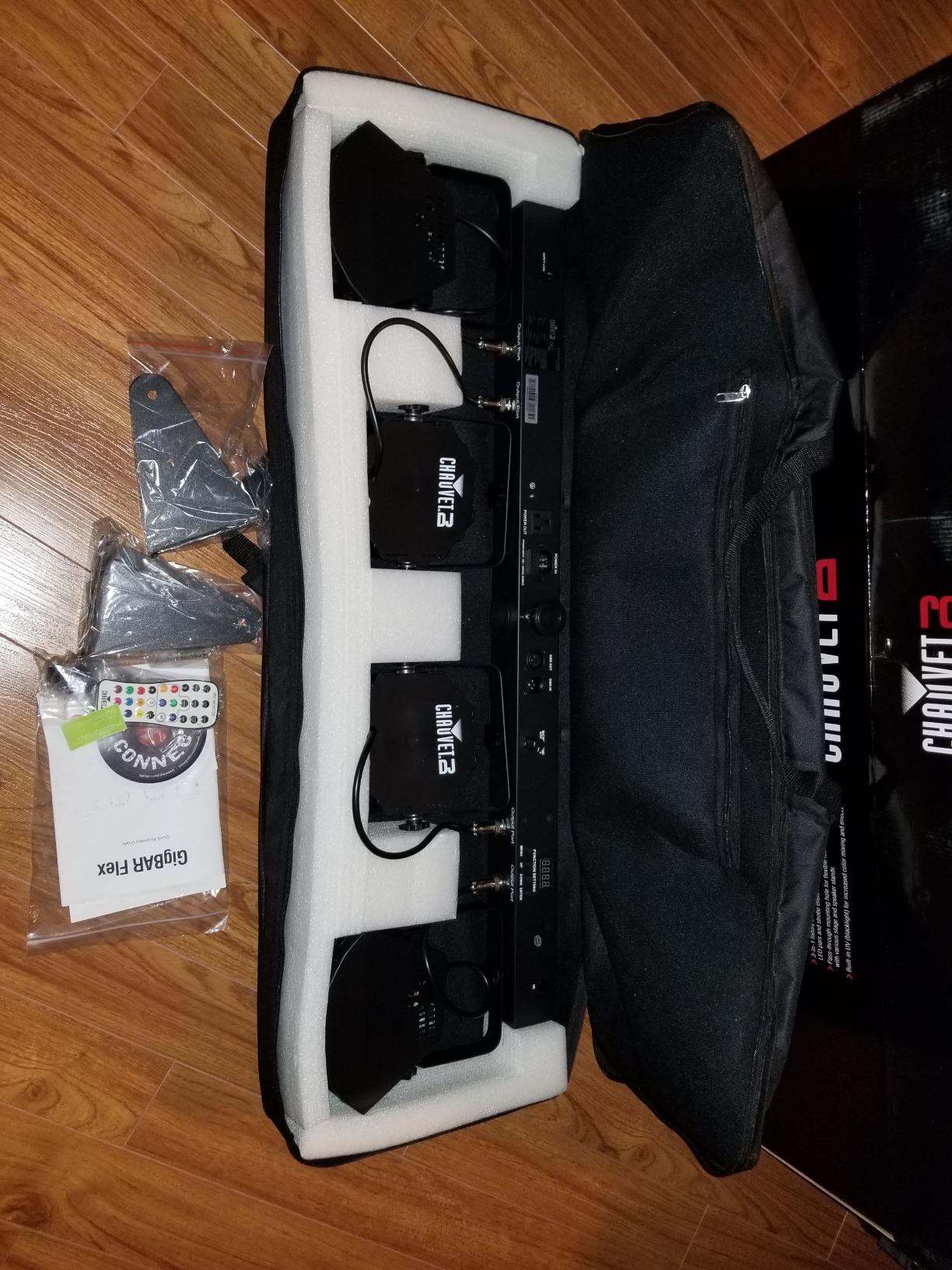 CHAUVET DJ GigBAR Flex 3-in-1 Pack-n-Go LED Lighting Effect System w/2 LED Derbies, LED Quad-color Pars, and Strobes customer photo 1