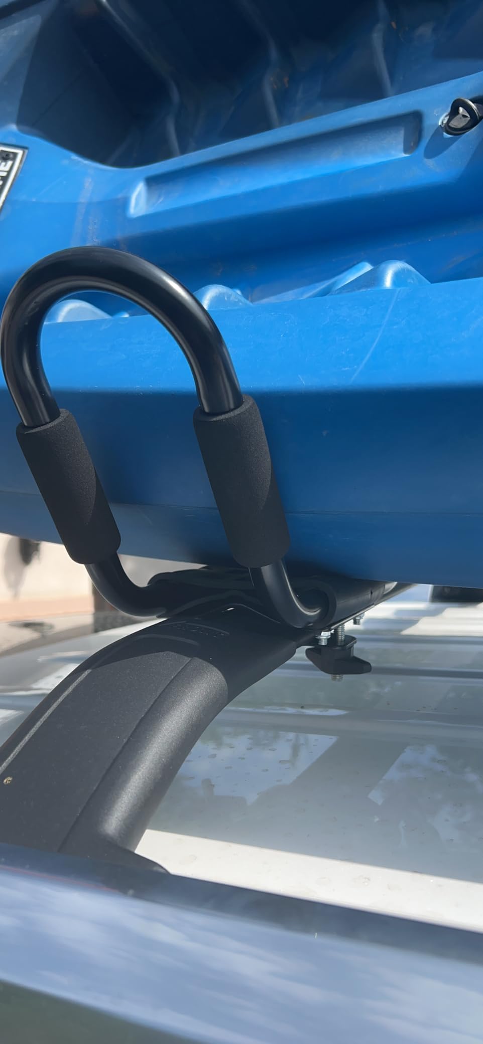 Leader Accessories Kayak Rack 2 Pair J Bar for Canoe Surf Board SUP On Roof Top Mount Crossbar with 4 pcs Tie Down Straps customer photo 2