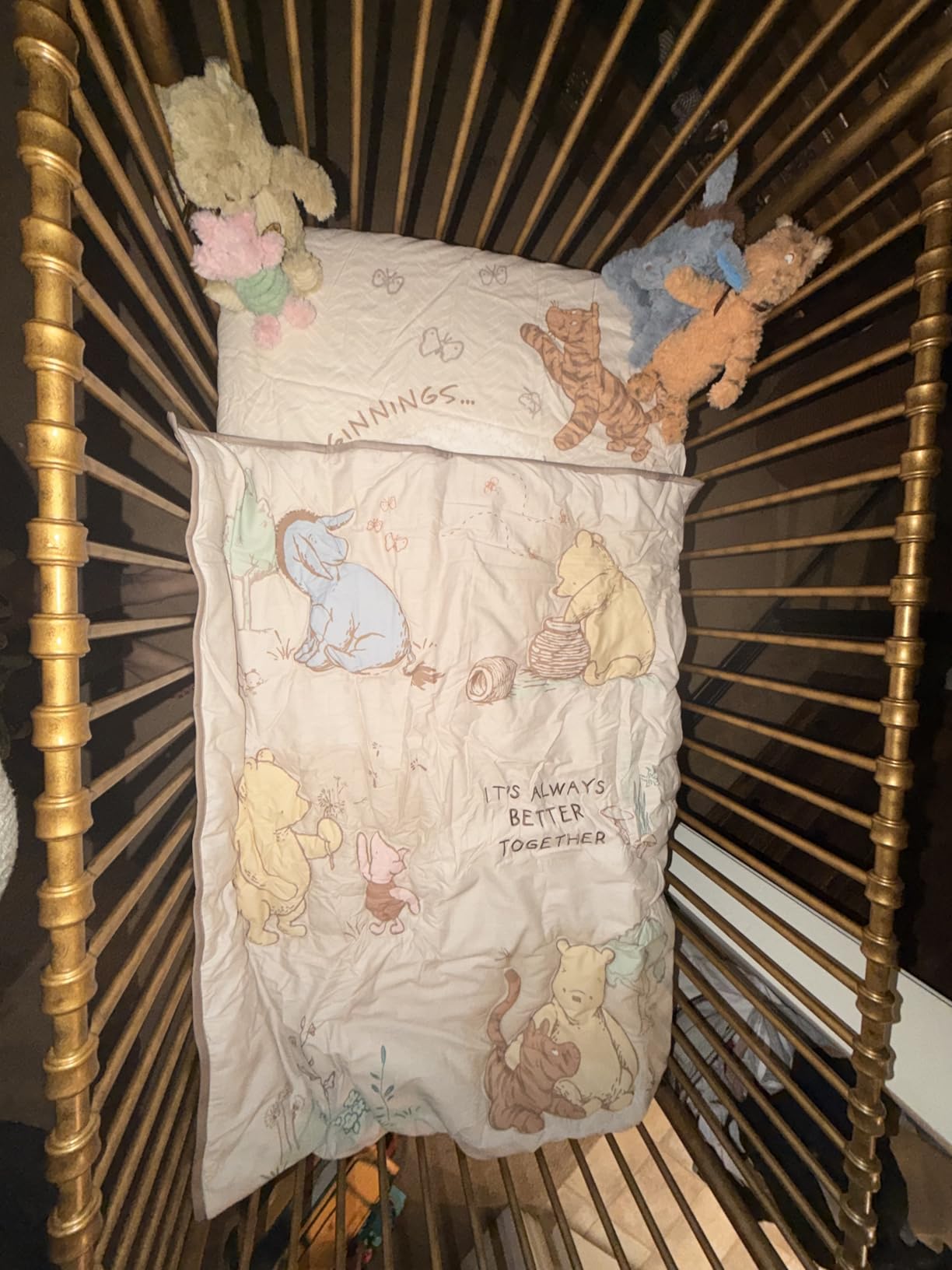Namesake Abigail 3-in-1 Convertible Baby Crib (Gold) - GREENGUARD Gold Certified - Convertible Crib to Toddler Bed and Daybed - Baby Bed w/ 4 Adjustable Heights - Vintage Baby Crib Convertible customer photo 1