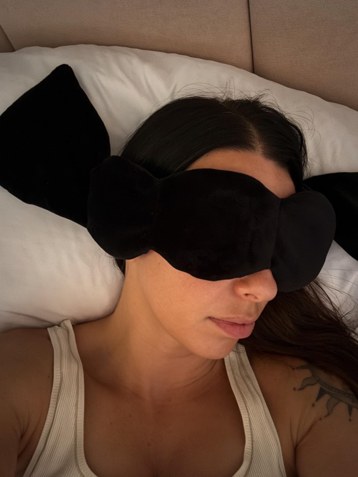 Nodpod Gentle Pressure Sleep Mask | Patented Light Blocking Design for Sleeping, Traveling & Relaxation - Blush Pink customer photo 2
