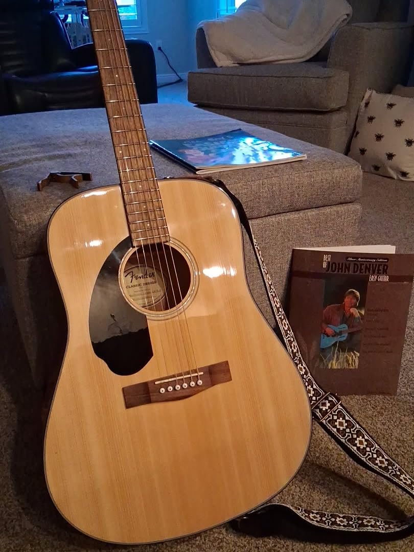 Fender Left-Handed Acoustic Guitar, CD-60S, Dreadnought, Natural, Mahogany Construction customer photo 1