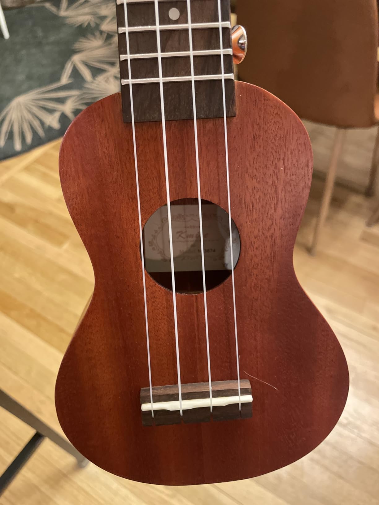 Kmise Baritone Ukulele, Ukelele 30 inch Professional Mahogany Uke with DGBE String Strap Ukalalee Picks customer photo 2