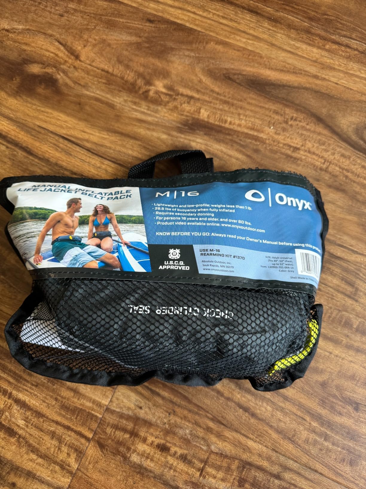 Onyx M-16 Manual Inflatable Belt Pack, U.S. Coast Guard Approved, Low Profile, Compact Design customer photo 2