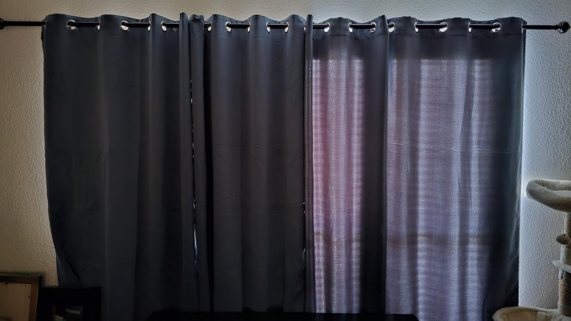Yakamok Grey 100% Blackout Curtain Panels 84 inches, 52