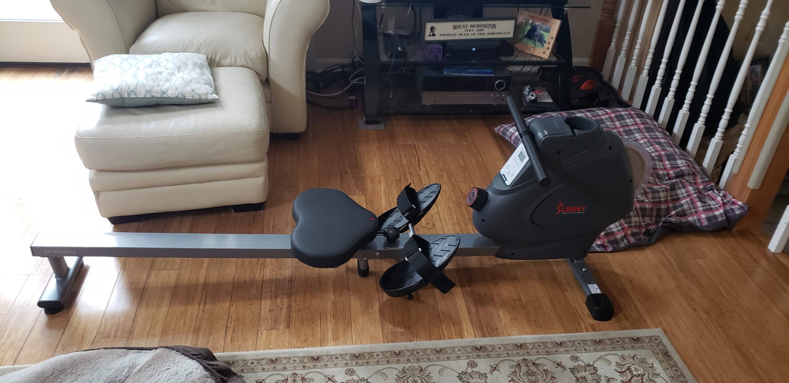Sunny Health & Fitness Foldable Magnetic Rowing Machince for Home, 44