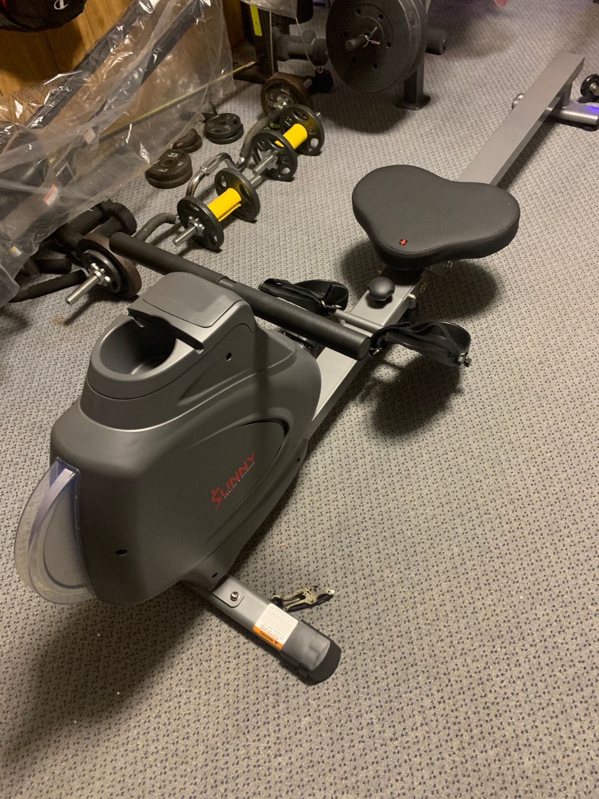 Sunny Health & Fitness Foldable Magnetic Rowing Machince for Home, 44