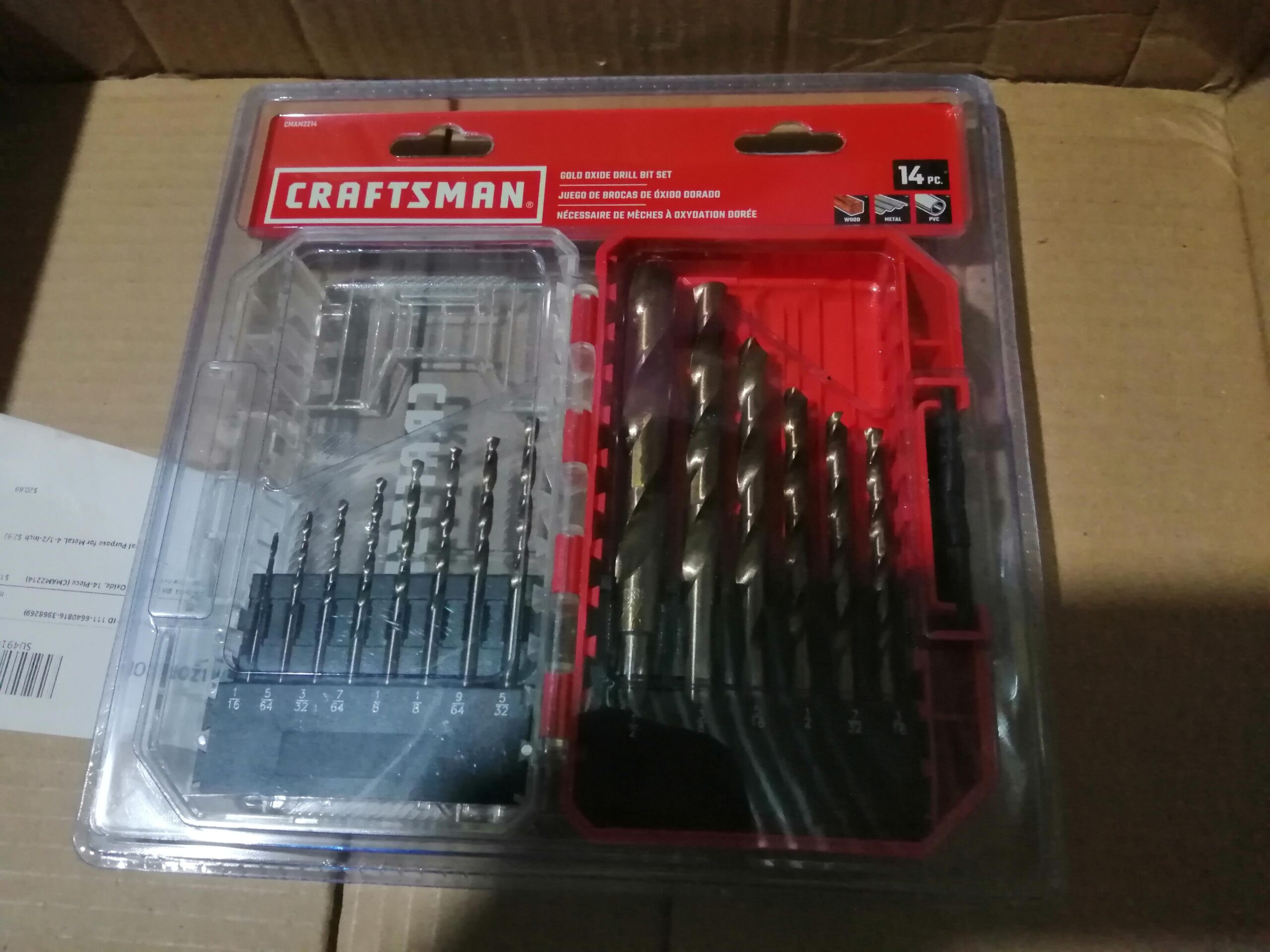 CRAFTSMAN 14-Piece Gold Oxide Drill Bit Set for Wood, Plastic, or Metal (CMAM2214) customer photo 1