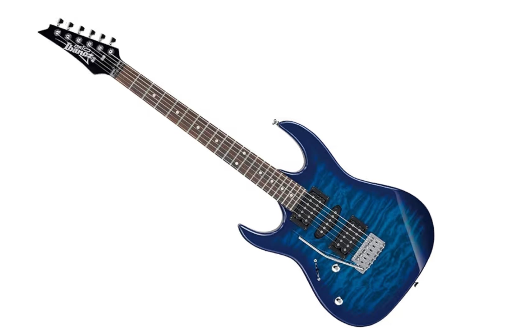 Ibanez Gio GRX70QAL Left-Handed Electric Guitar - Transparent Blue Burst customer photo 1