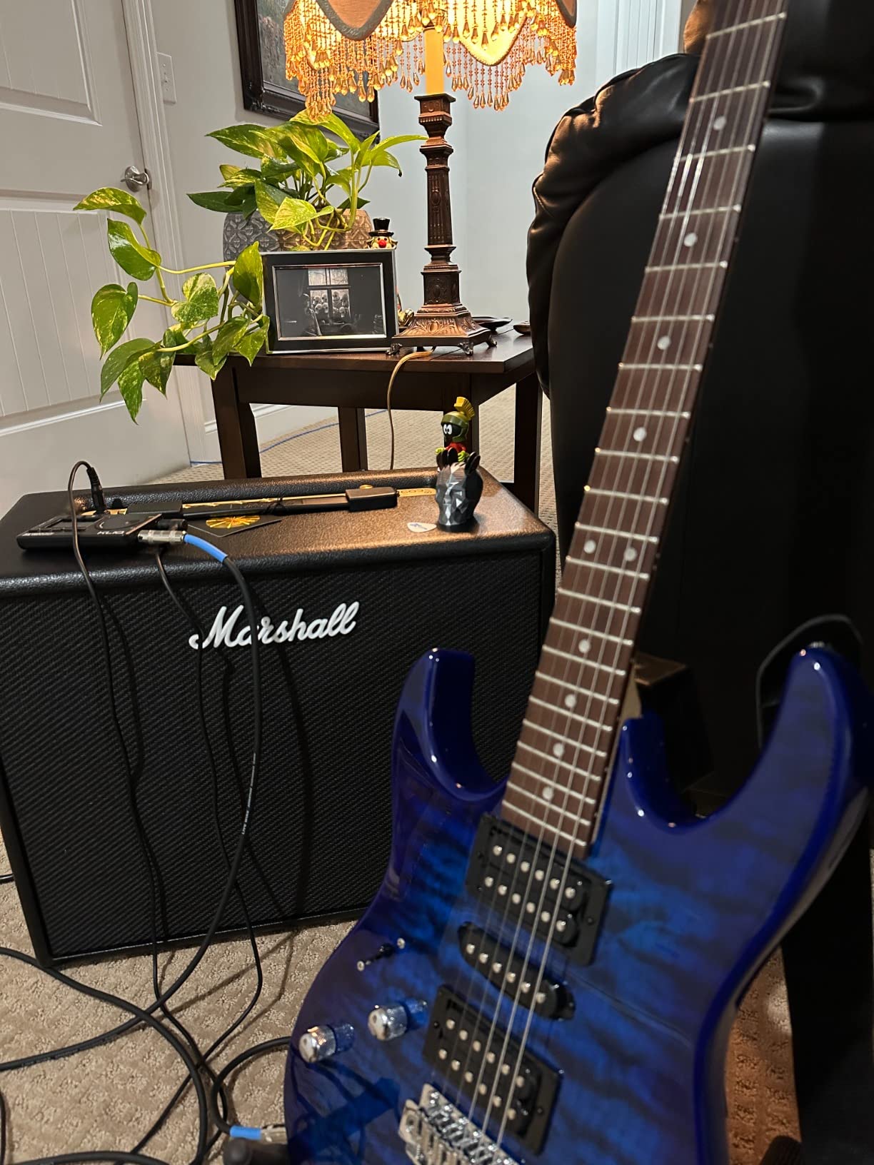 Ibanez Gio GRX70QAL Left-Handed Electric Guitar - Transparent Blue Burst customer photo 2
