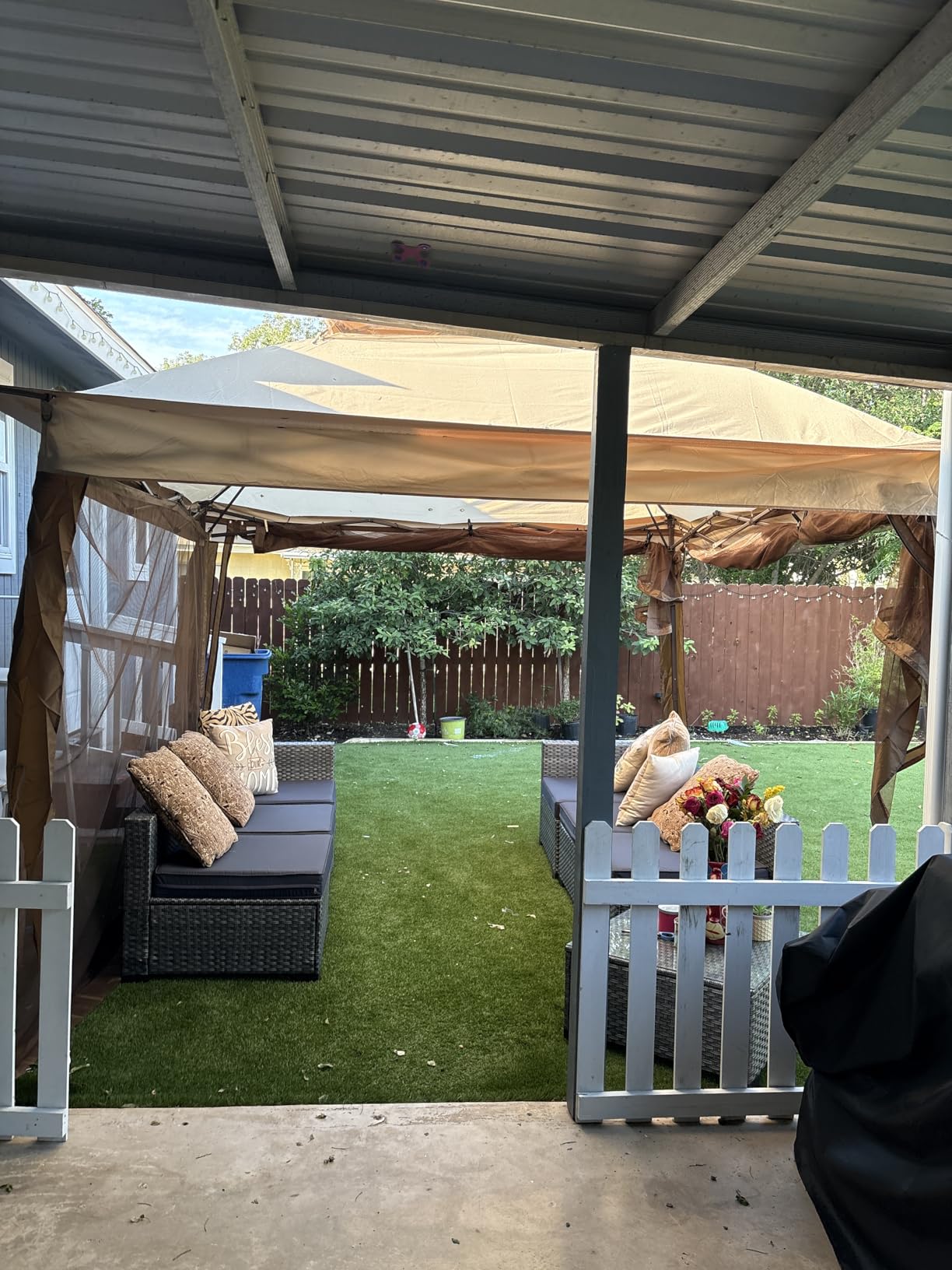 COOS BAY 11x11 Pop Up Gazebo with Netting, Canopy Tent, Beige customer photo 1