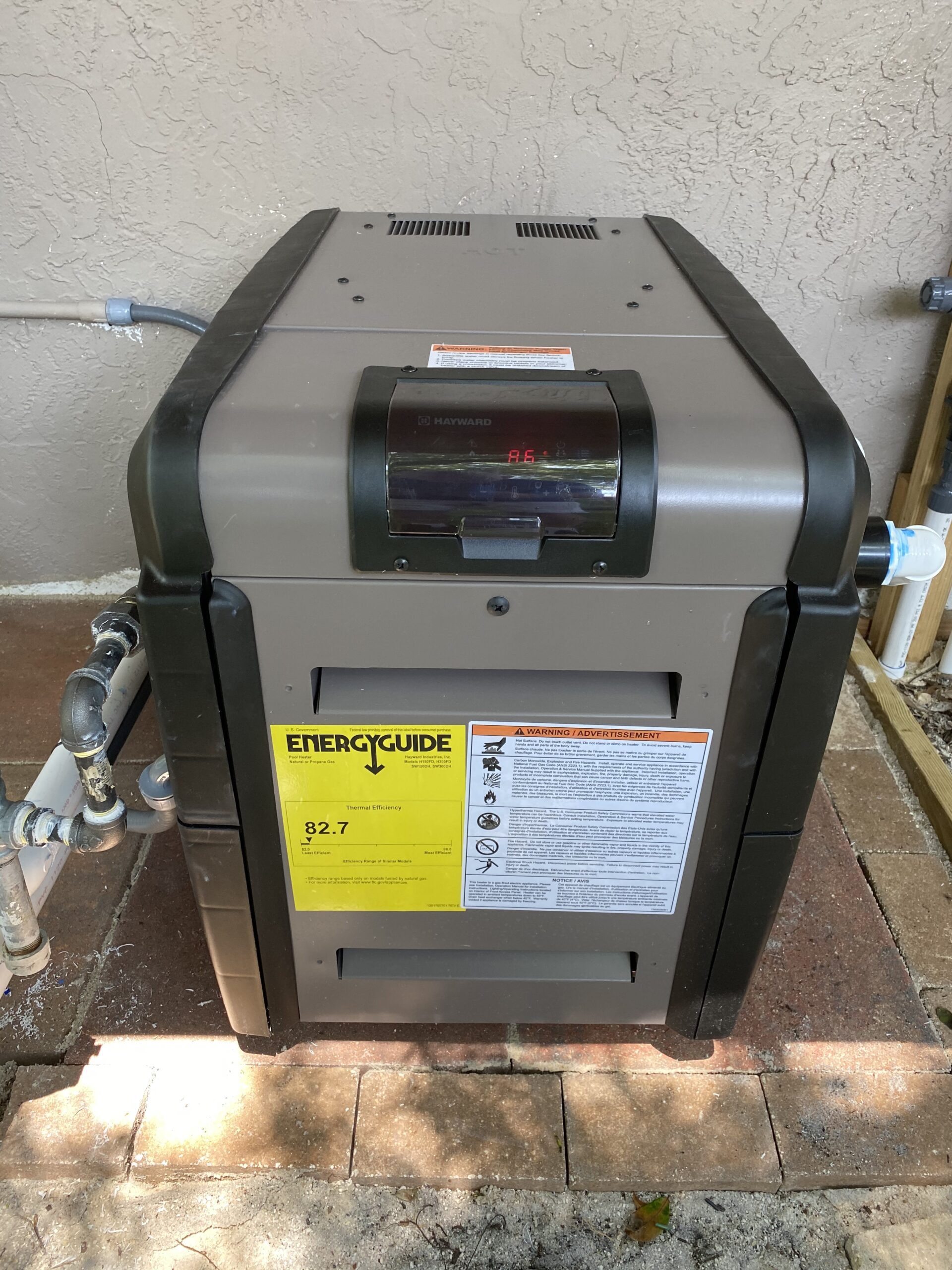 Hayward Pool Heater for Inground Pools Universal H-Series 150,000 BTU (Natural Gas Pool Heater) Pool and Spa Heater W3H150FDN Replacement for H150FDN customer photo 2