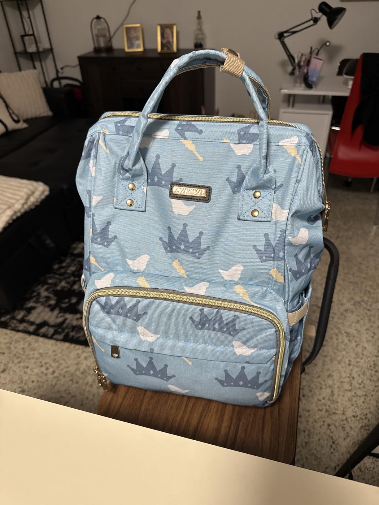 GAIVP Diaper Bag Backpack for Women, Baby Bags for Girls, Diaper Bag with Changing Pad, and Insulated Pockets (Dark Grey + Light Grey) customer photo 2