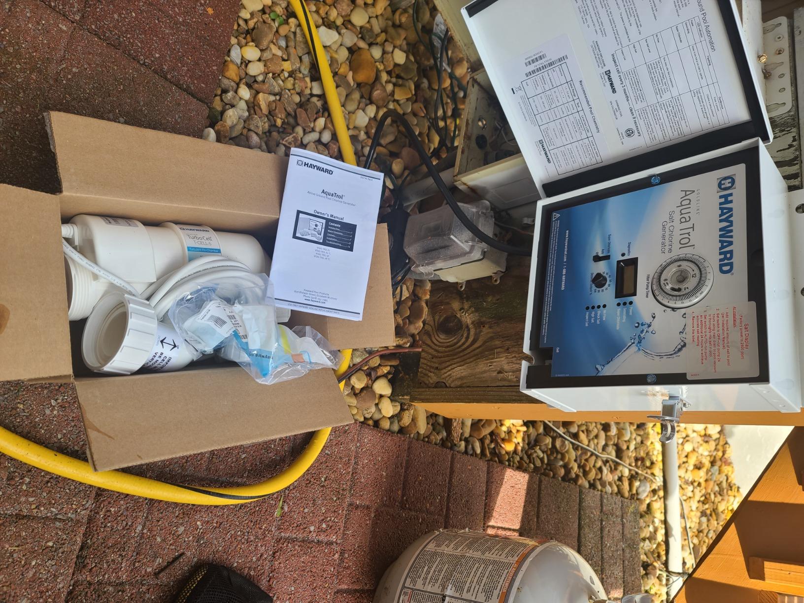 Hayward W3AQ-TROL-RJ AquaTrol Salt Chlorination System for Above Ground Pools up to 18,000 Gallons with Return Jet Fittings customer photo 2