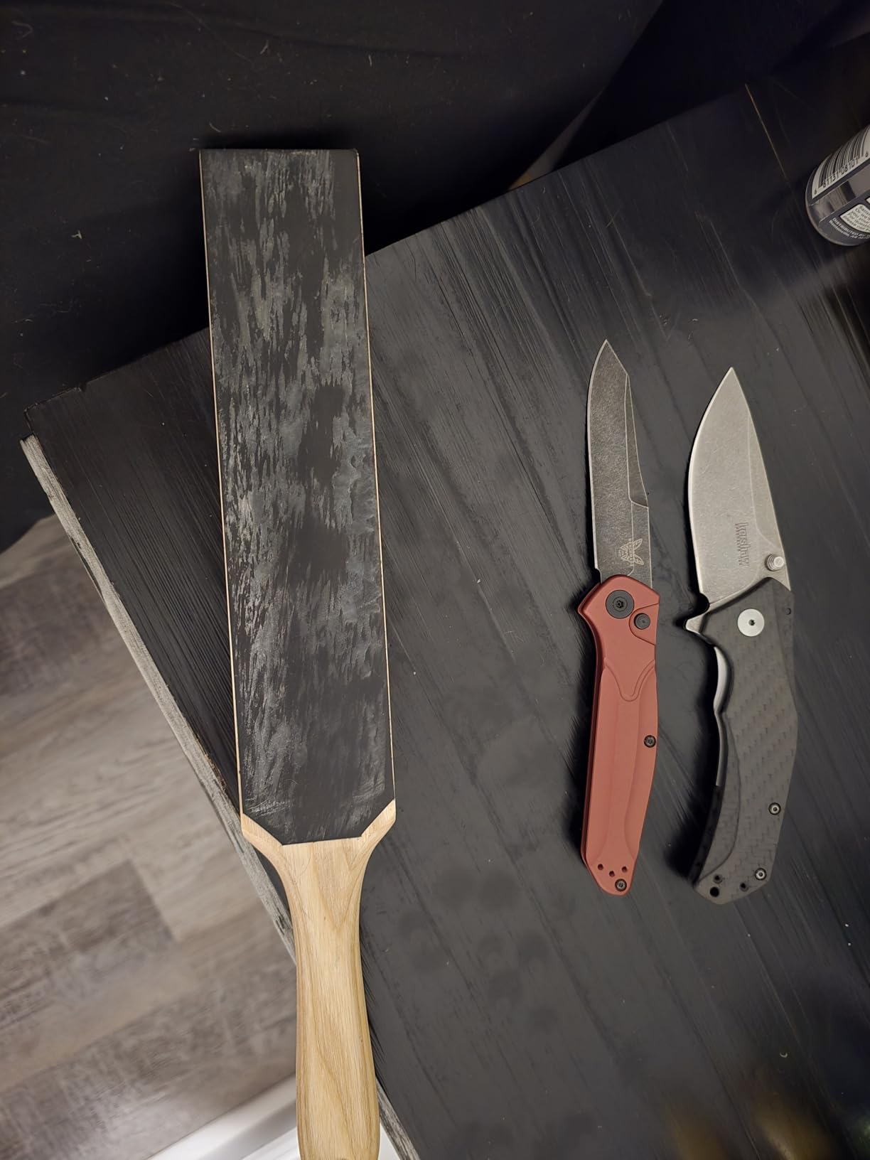 BeaverCraft Leather Strop for Knife Sharpening - Dual-Sided Knife Strop with Stropping Compound Kit - Honing Strop Block 14