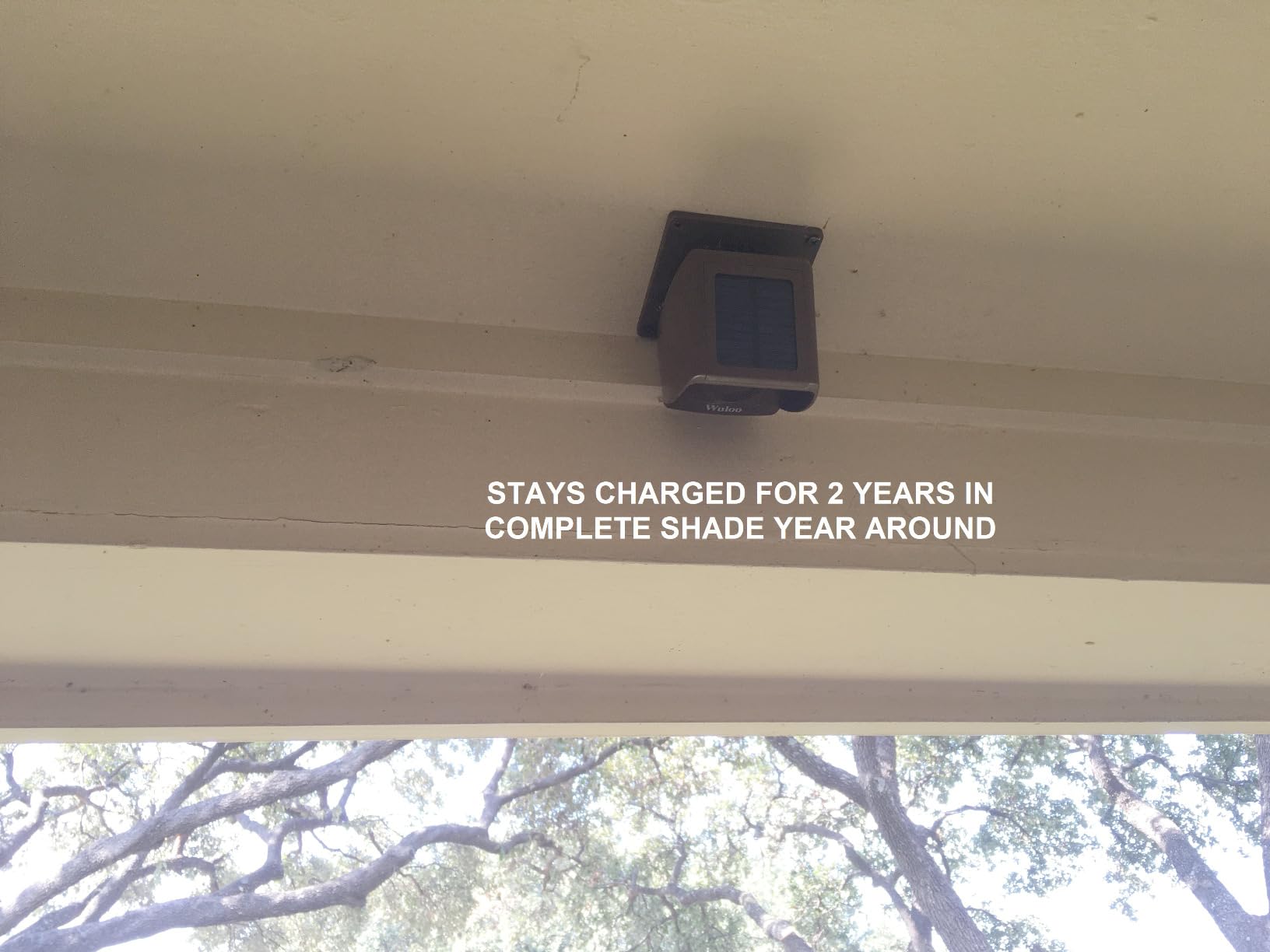 Solar Driveway Alarm Wireless Outside 1800ft Range, Outdoor Motion Sensor & Detector Driveway Alert System with Rechargeable Battery/Weatherproof/Mute Mode (1&2-Brown) customer photo 1