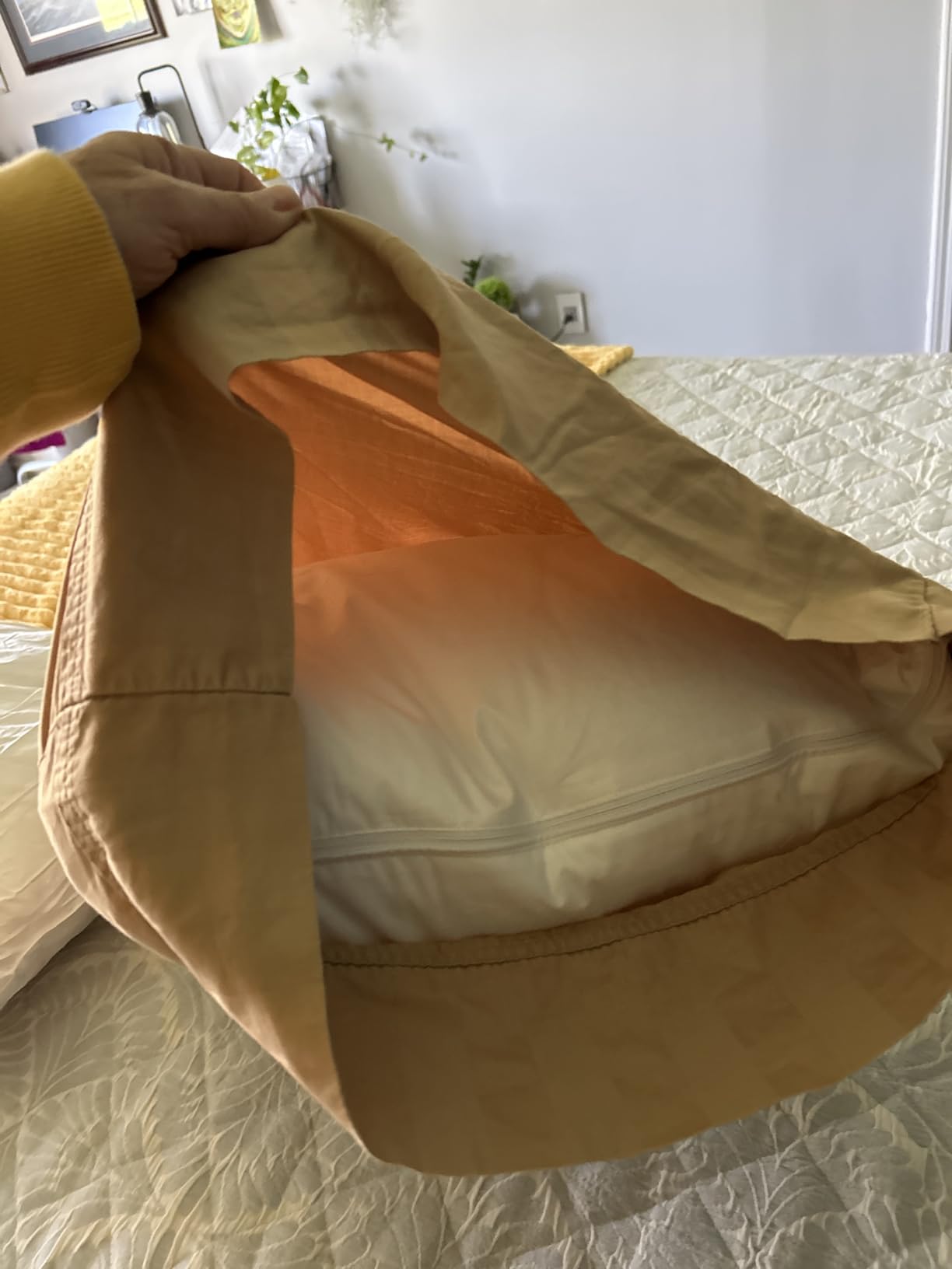 Three Geese Adjustable Layer Goose Feather Pillow, Assembled Bed Pillow, Soft Cotton Cover, Good for Side and Back Stomach Sleeper, Standard/Queen Size, Packaging Include 1 Pillow customer photo 2