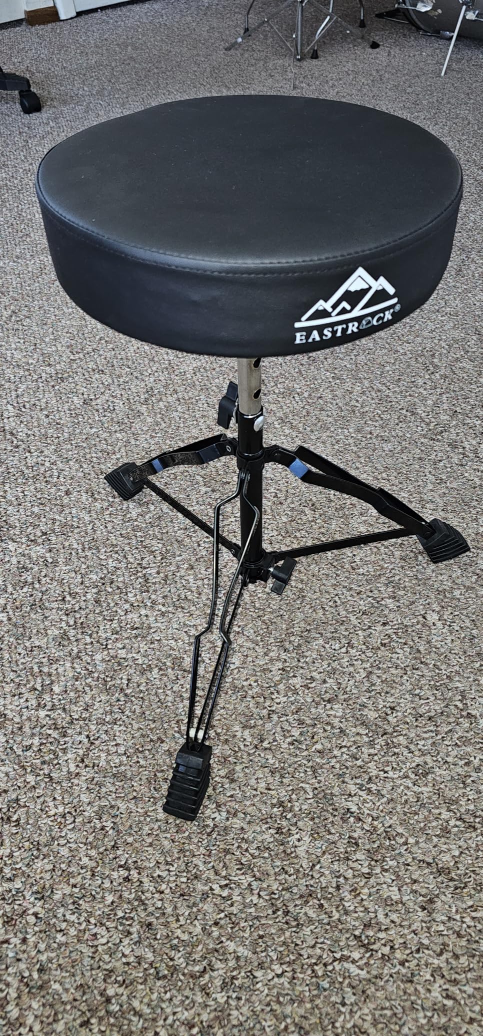 EASTROCK Drum Throne, Padded Drum Seat Drumming Stools with Anti-Slip Feet for Adults and Kids Drummers (Black) customer photo 1