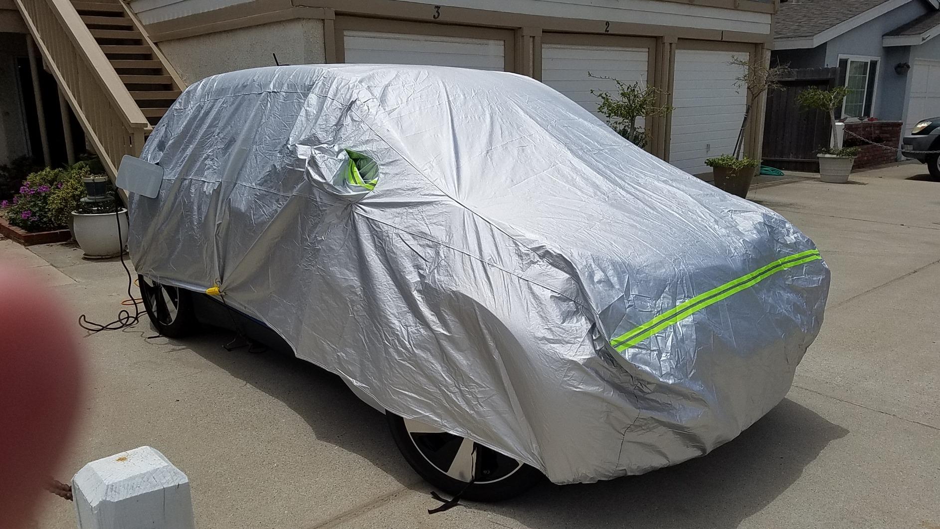 Favoto Car Cover Waterproof All Weather Windproof for SUV 188-198 Inches customer photo 2