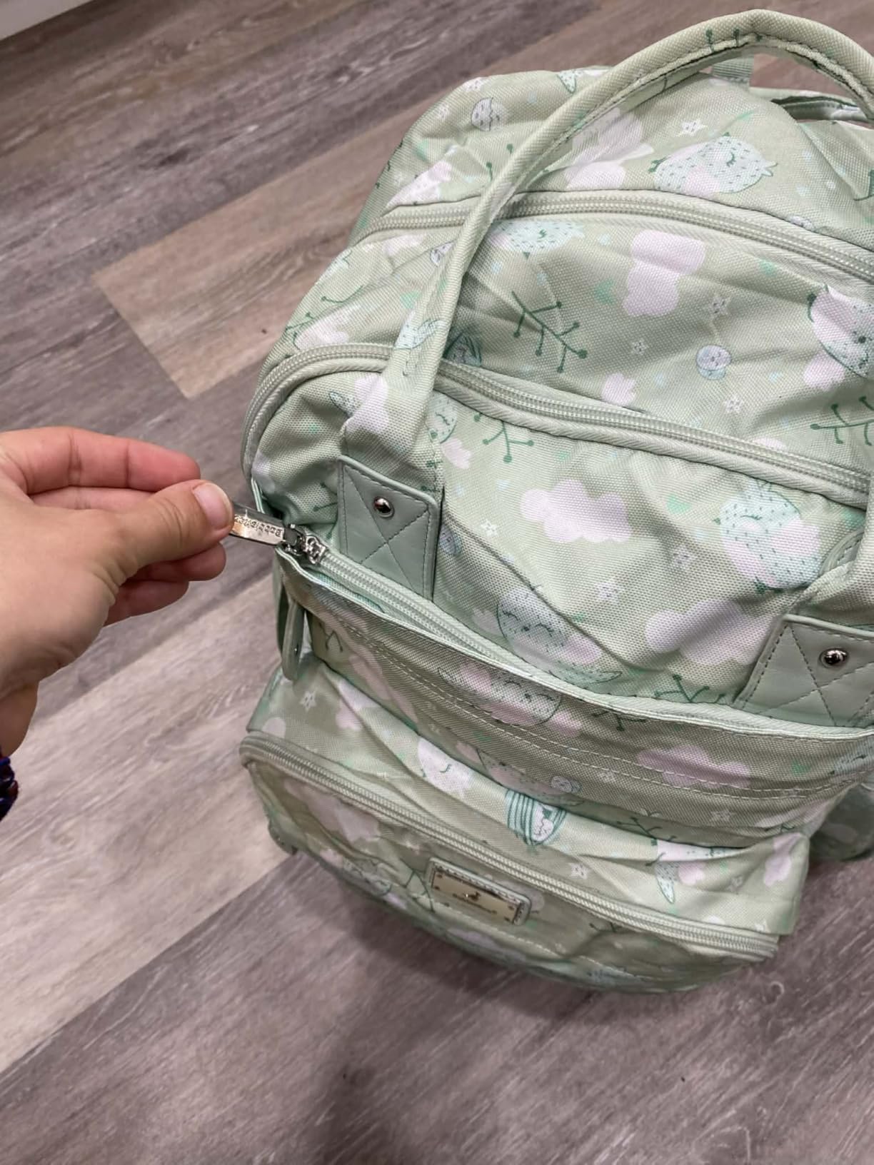 BabbleRoo Diaper Bag Backpack - Baby Essentials Travel Tote - Multi Function Water Resistant Diaper Bag, Travel Essentials Baby Bag with Changing Pad, Stroller Straps & Pacifier Case - Dark Gray customer photo 1