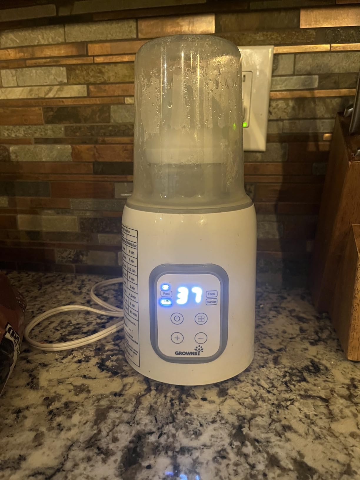 Bottle Warmer, Grownsy 8-in-1 Fast Baby Bottle Warmer with Timer, Safe for Breastmilk Nutrients, Accurate Temperature Control, with Defrost, Sterilizing, Keep Warm, Heats Baby Food & Bottles customer photo 2