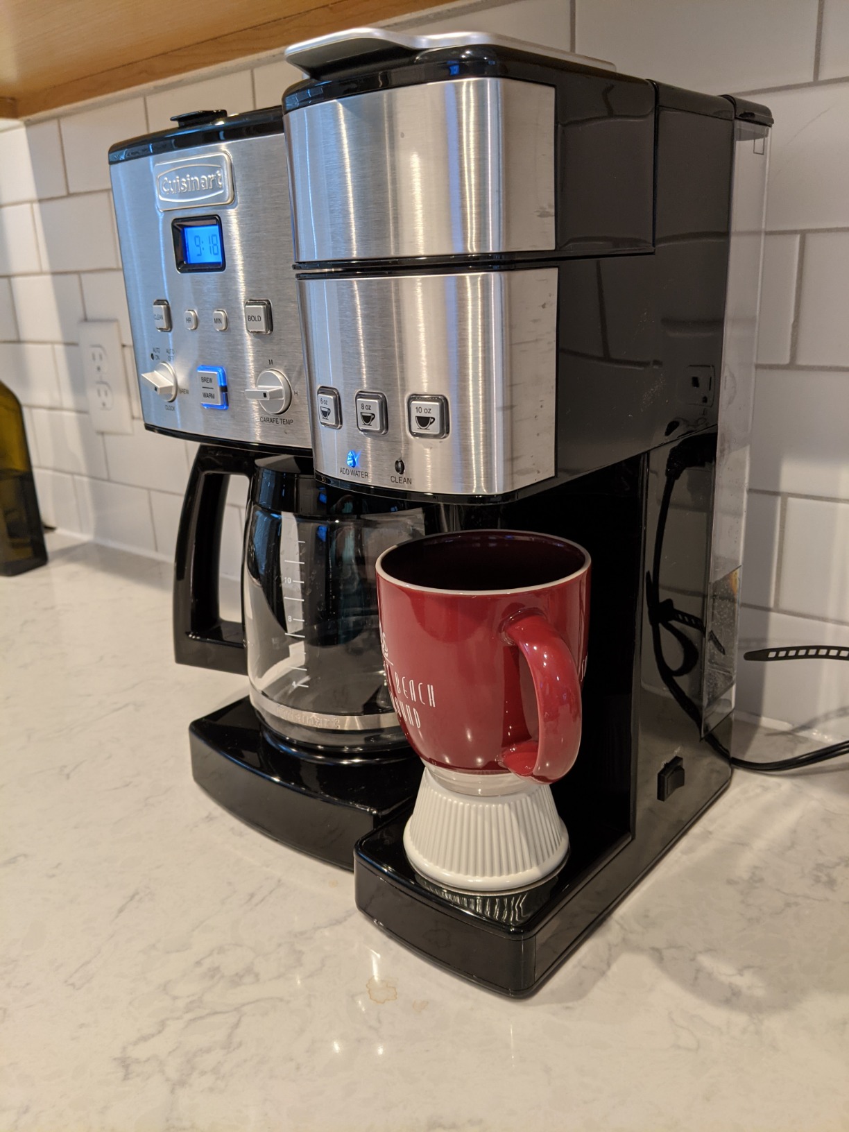 Cuisinart Coffee Center 12-Cup Coffeemaker and Single-Serve Brewer, White Stainless Steel, SS-15W customer photo 2