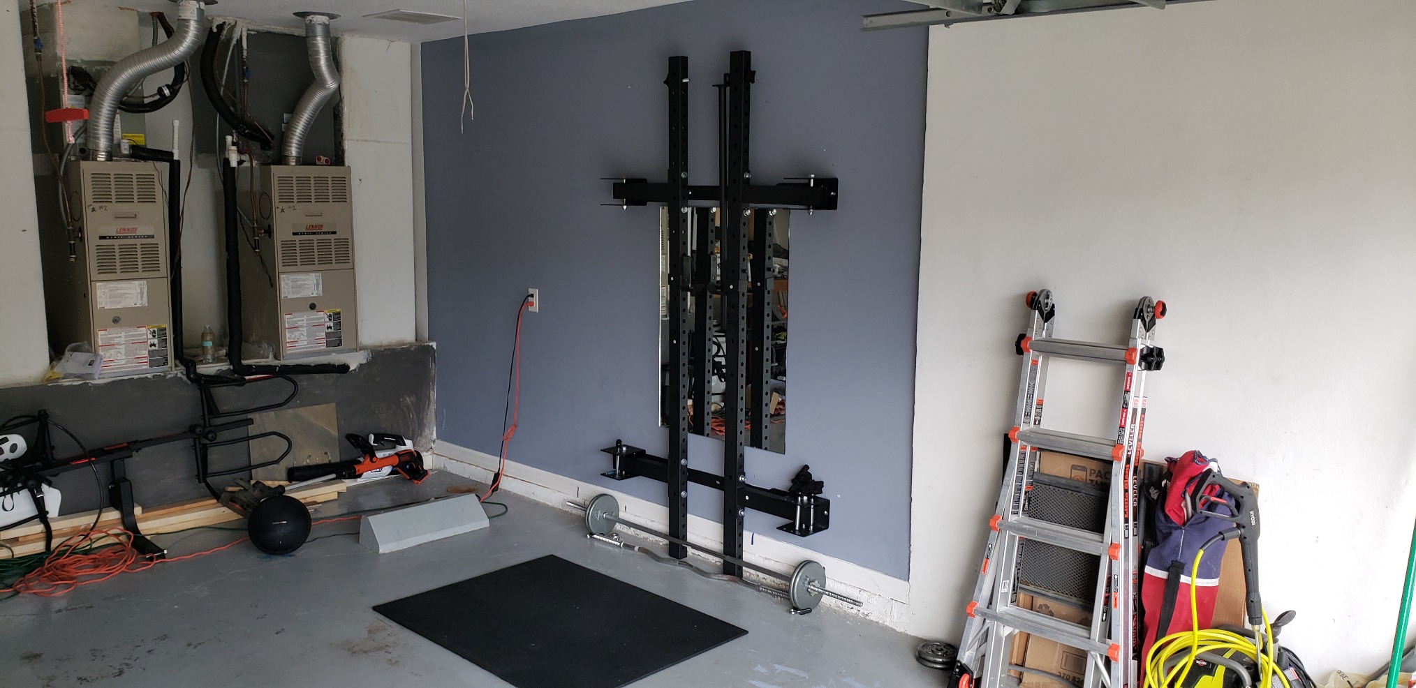 PRx Performance Wall Mounted Folding Power Squat Rack - Heavy Duty Adjustable Pull Up Bar, Space Saving Home Gym Equipment with Durable J-Cups, Ideal for Weight Lifting and Strength Training customer photo 2