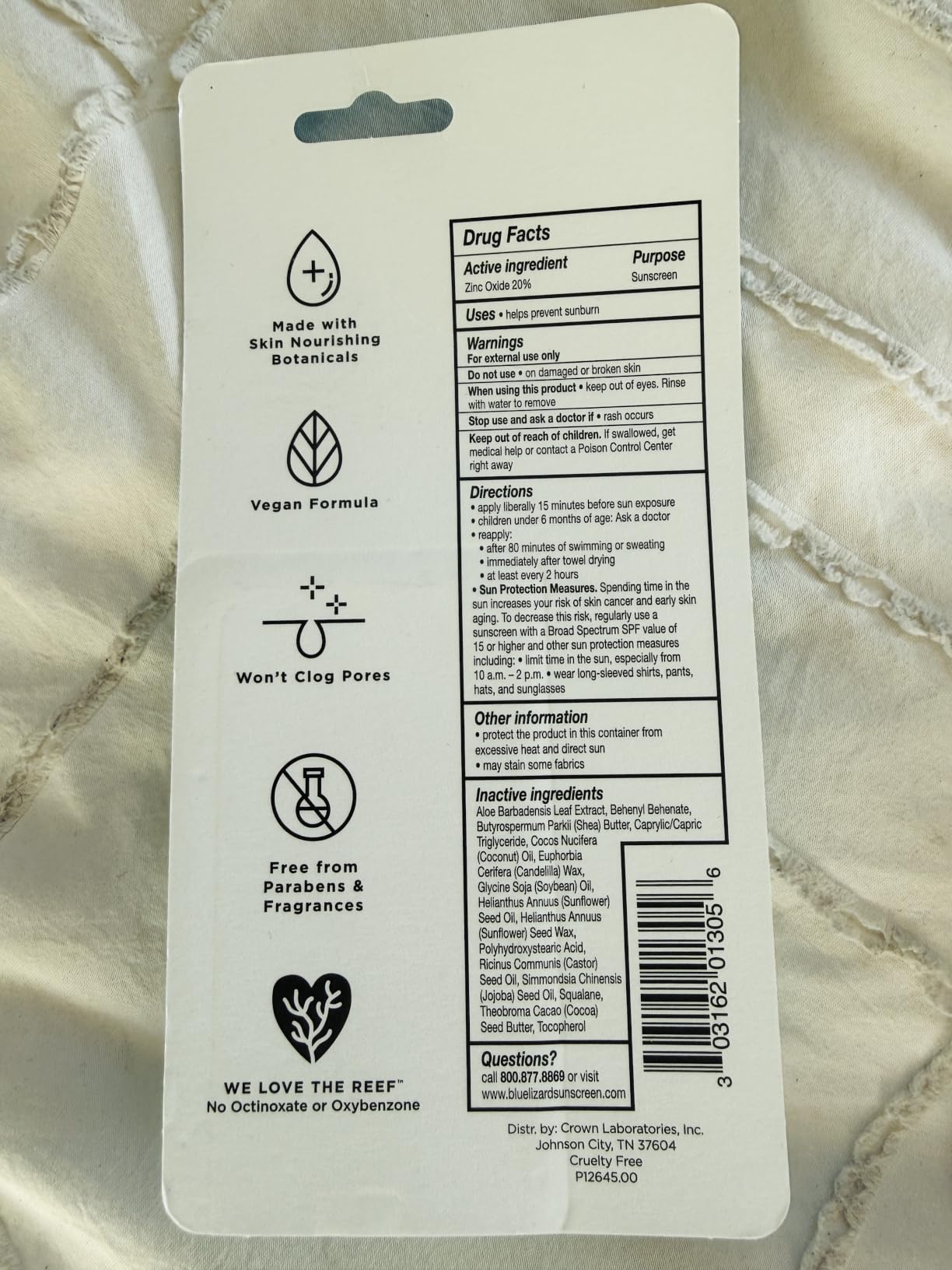Blue Lizard Sensitive Mineral Sunscreen Stick with Zinc Oxide, SPF 50+, Water Resistant, UVA UVB Protection, Fragrance Free, 0.5 Oz customer photo 2