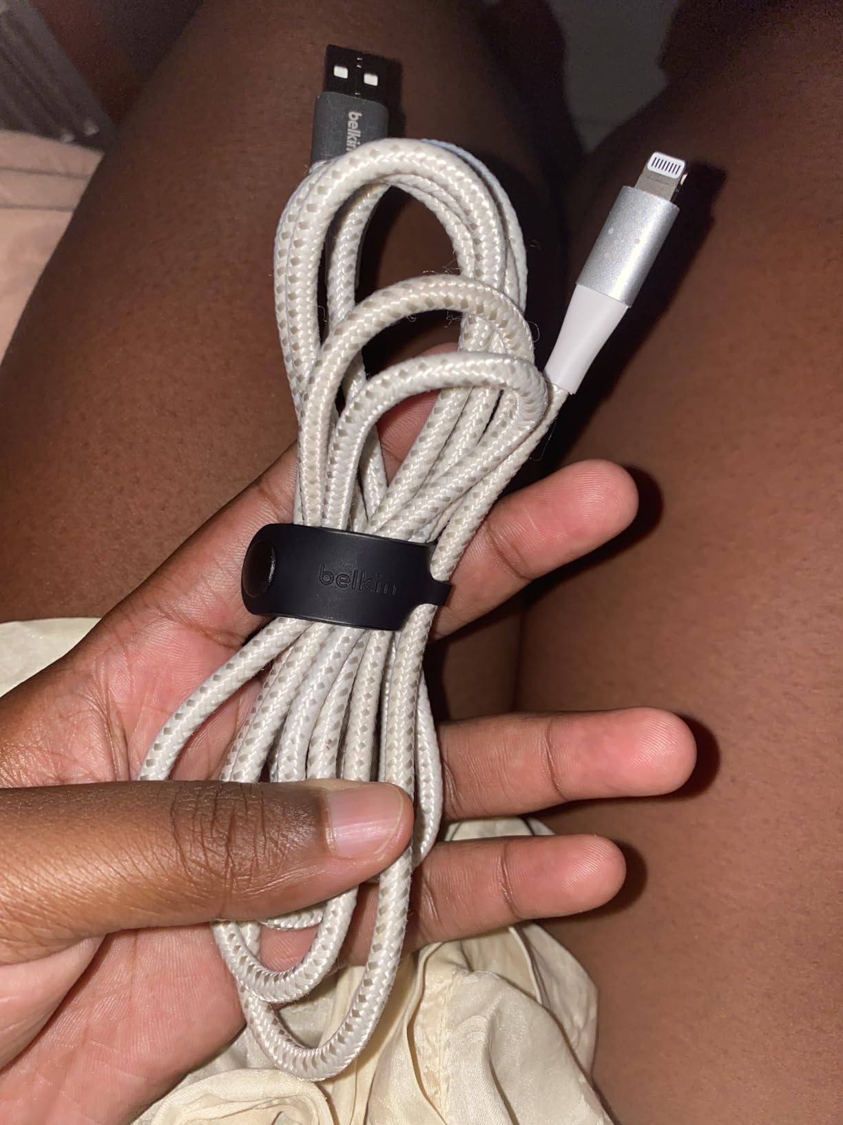 Belkin BoostCharge Braided Lightning Cable - 3.3ft/1M - MFi Certified Apple iPhone Charger USB to Lightning Cable (Black) customer photo 1