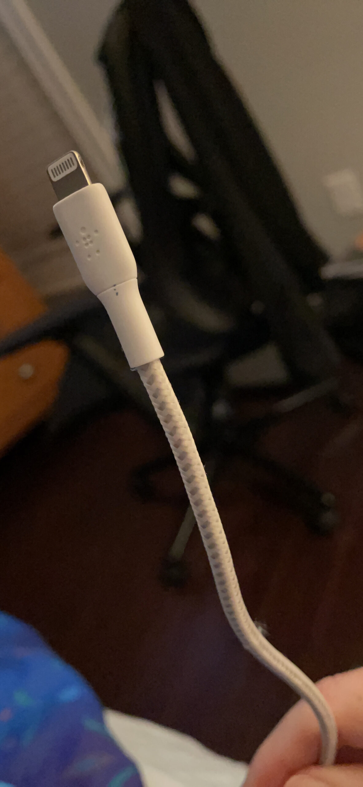 Belkin BoostCharge Nylon Braided USB C to Lightning Cable 6.6ft/2M - MFi Certified 18W Power Delivery iPhone Charger Cord (White) customer photo 2