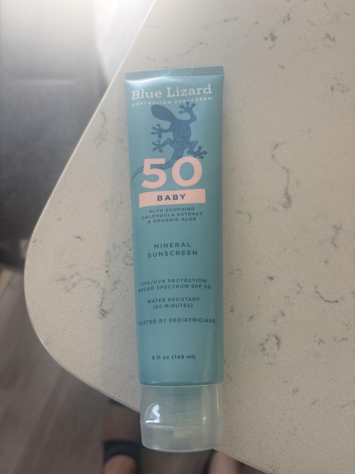 Blue Lizard Baby Mineral Sunscreen with Zinc Oxide, SPF 50+, Water Resistant, UVA/UVB Protection with Smart Cap Technology, Fragrance Free, 3 Ounce customer photo 2
