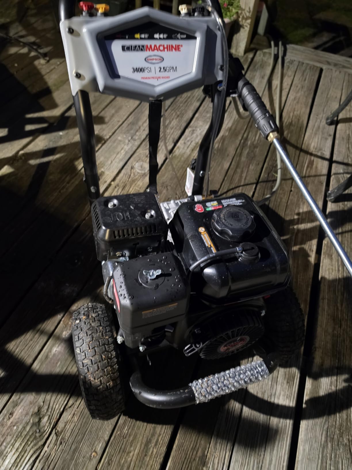 Simpson 3400 PSI Gas Pressure Washer, 2.5 GPM Residential Power Washer, Cold Water, 25 ft Hose, Clean Machine, 49-State Compliant (CM61083) customer photo 2