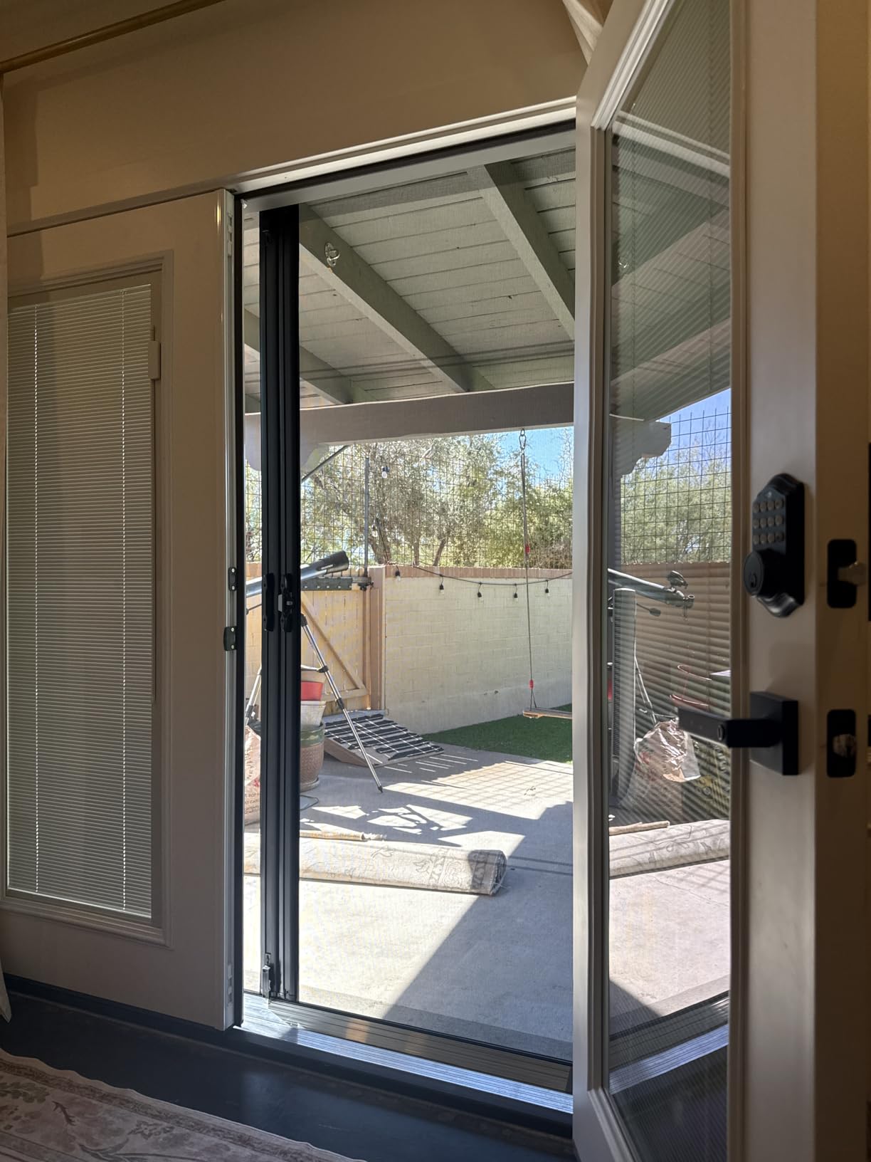 Brisa White Retractable Screen Door 78