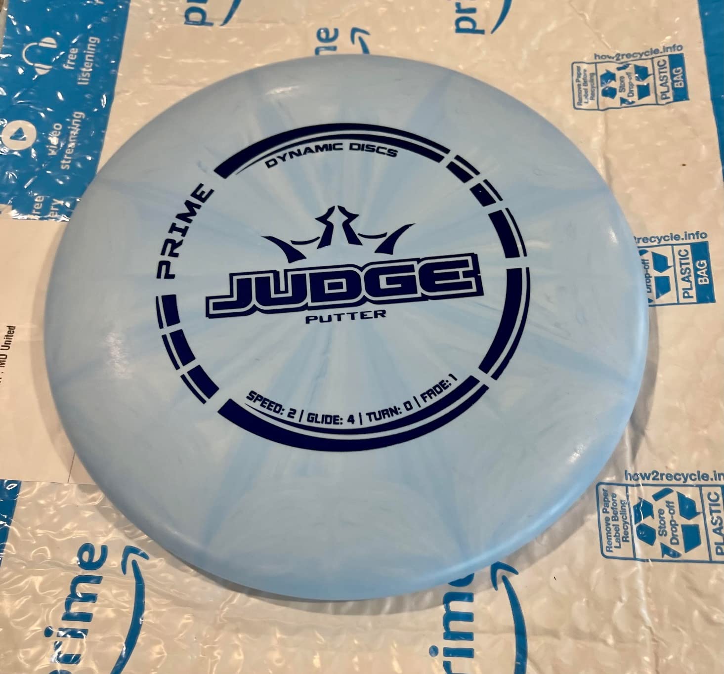 Dynamic Discs Prime Burst Judge Disc Golf Putter, Men and Women Frisbee Golf Putter, 170g Plus, Beaded Throwing Frisbee Golf Putter, Stable Disc Golf Flight, Stamp Color Will Vary, Blue customer photo 2
